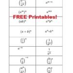 Free Exponents Rules Worksheets – Homeschool Den