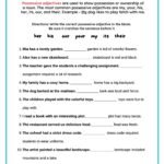Possessive Adjectives Worksheets Possessive Adjectives Worksheets – ReadingVine