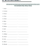 Irregular Verbs Exercises Worksheets Irregular Verbs Exercises (With Printable Worksheet)