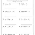 Multiplying Polynomials Worksheets – Math Monks