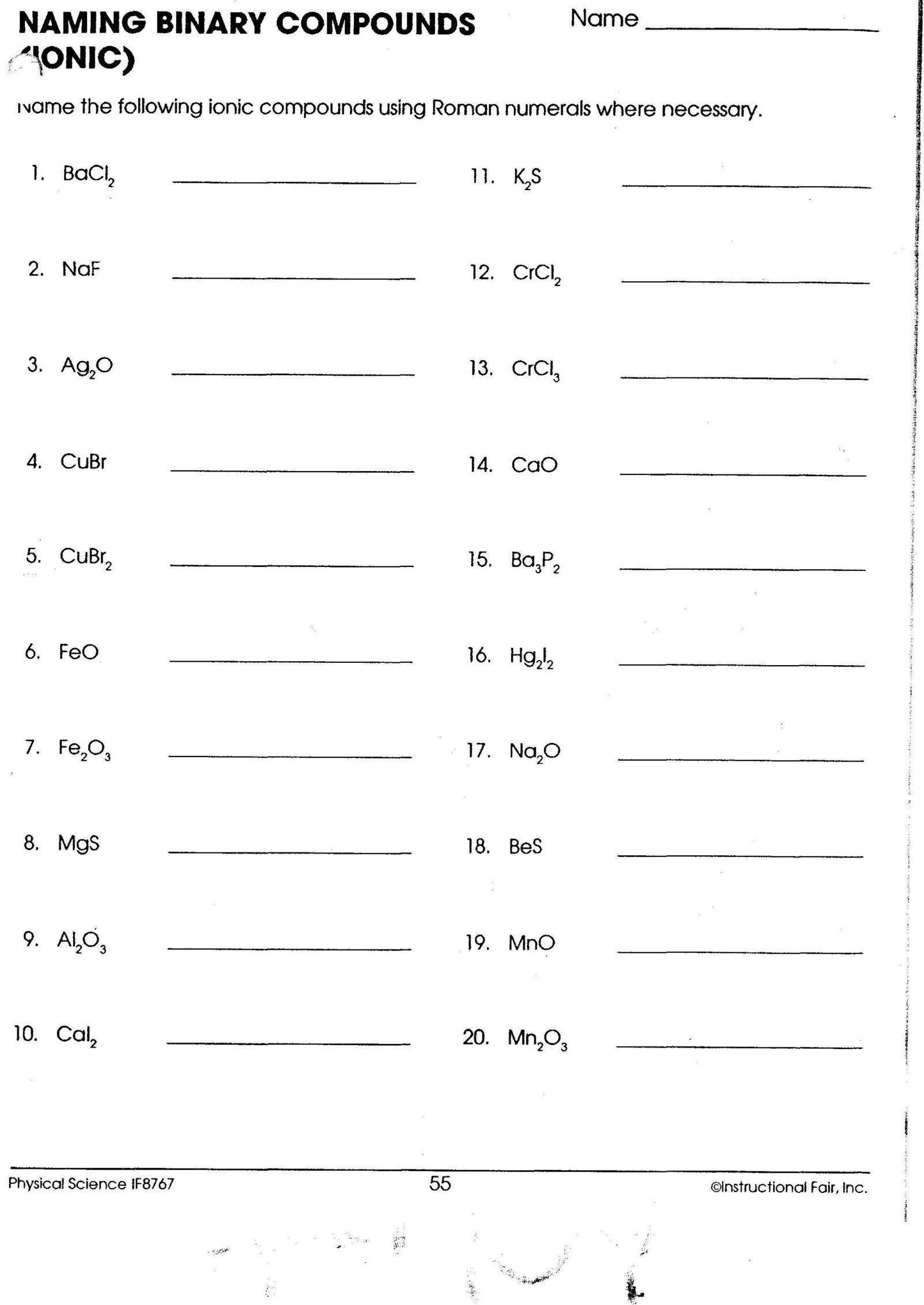 Ionic Bonding Worksheet Key - Proworksheet.my.id