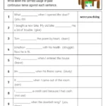 Past Continuous Tense Worksheet with Answers – EnglishGrammarSoft