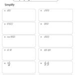 7th Grade Simplifying Radical Worksheet
