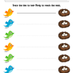 Free Standing and Sleeping line Worksheets