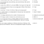 Calculating Speed Distance And Time Worksheet