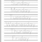 Tracing Page Days of the Week – Ezpzlearn.com