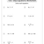 Two Step Equations Worksheets – Math Monks
