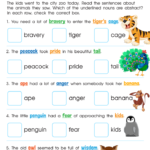 Abstract Noun Worksheets Abstract Nouns Worksheet: Free Printable PDF for Kids