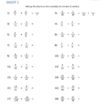 Adding Fractions Worksheets