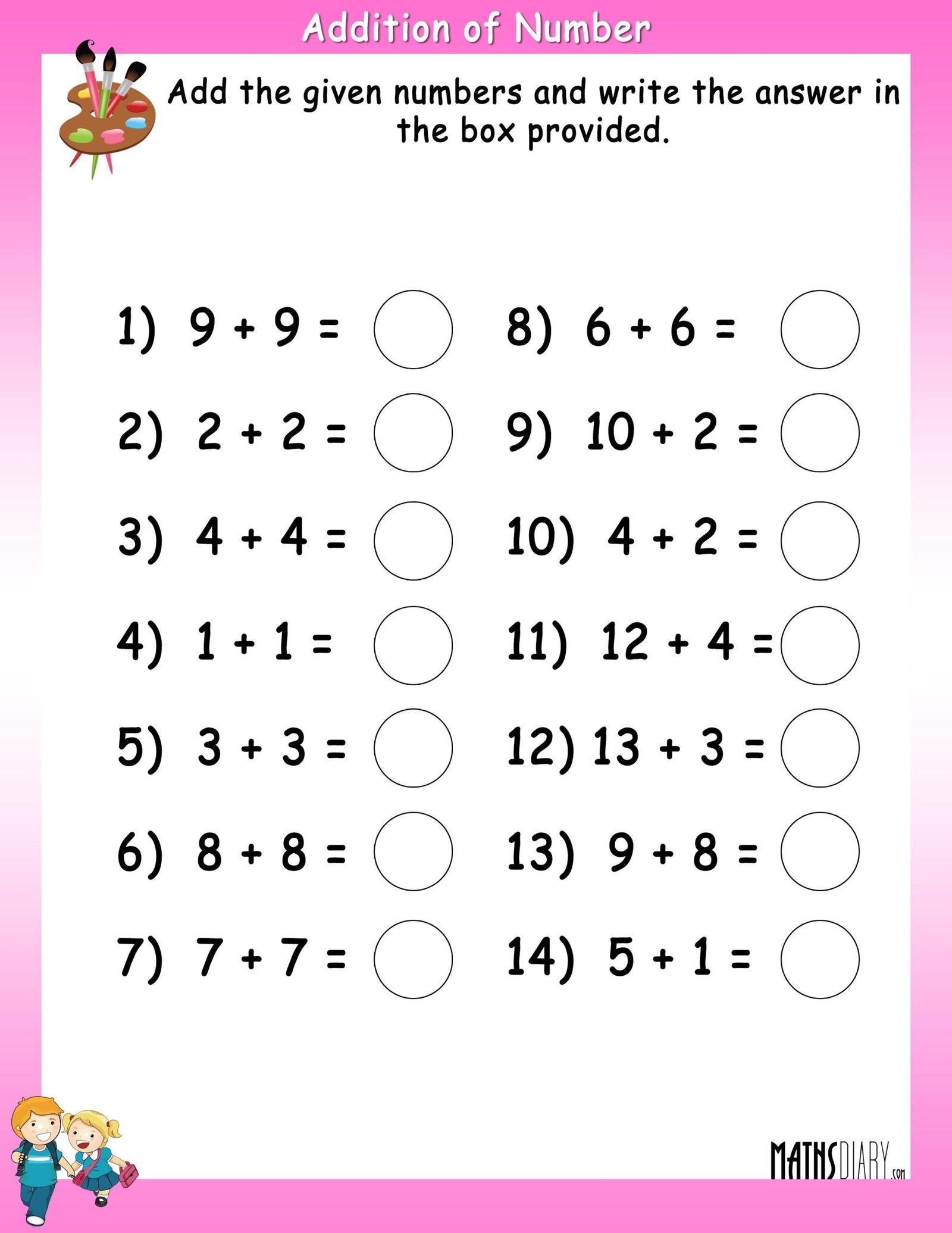 Grade 2 Math Worksheets - Page 2