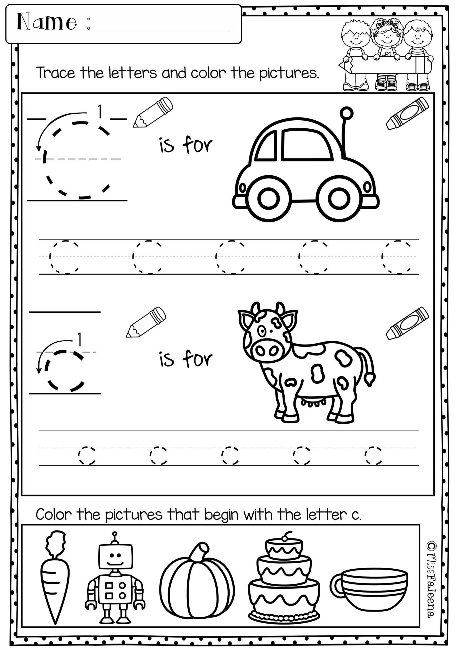 Morning Work Worksheets For Kindergarten