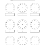 Blank Clock Worksheet to Print | Activity Shelter