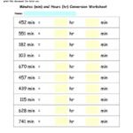 Converting Minutes To Hours Worksheets Converting Minute to Hours Worksheet for 3rd – 5th Grade | Lesson Planet