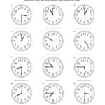 Clock Face Worksheets to Print | Activity Shelter