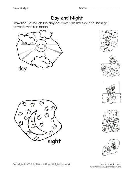 day and night worksheets for kids worksheet - day and night worksheet ...