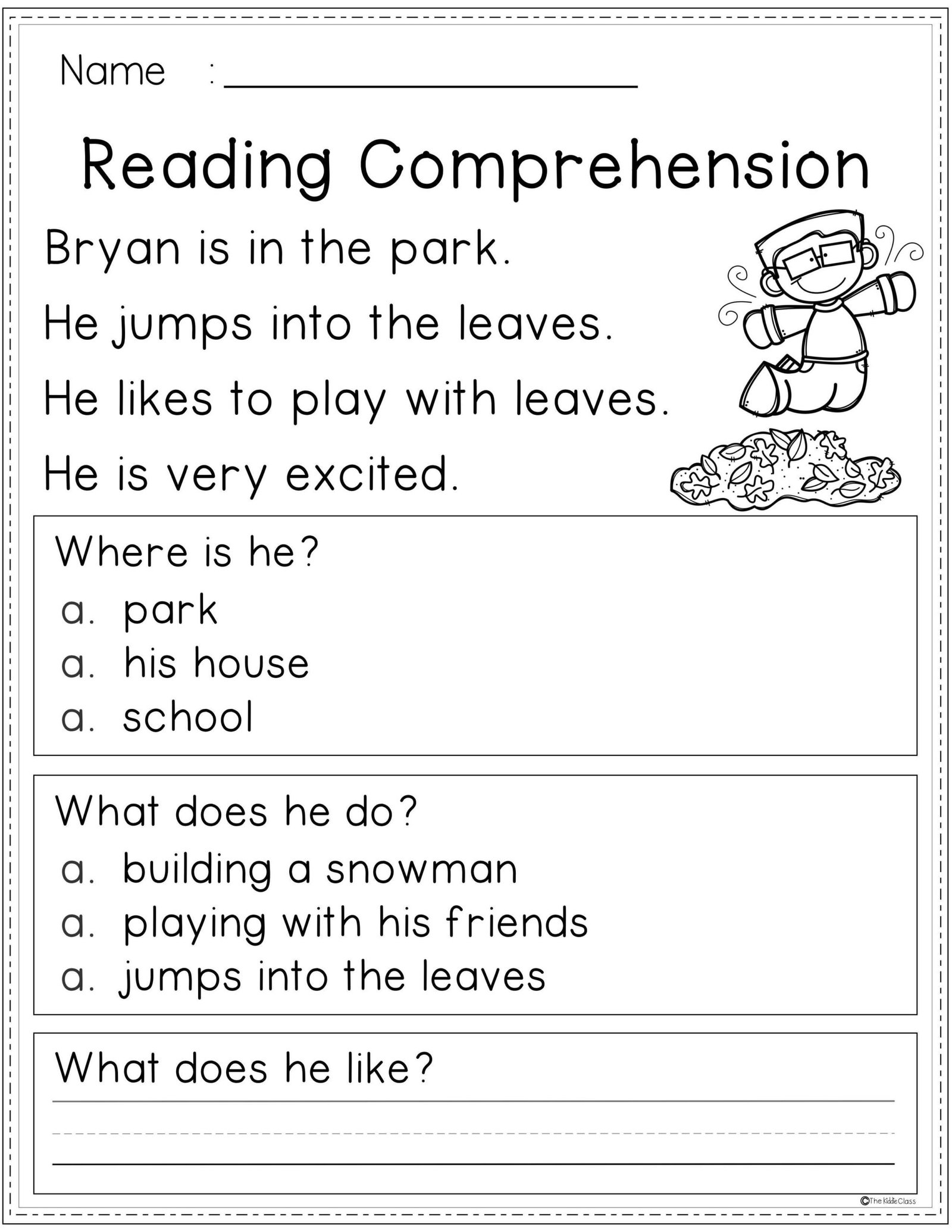 English Comprehension Worksheets For Grade 1 – Kidsworksheetfun