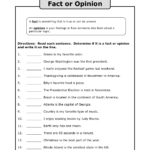Fact And Opinion Worksheets For Grade 5