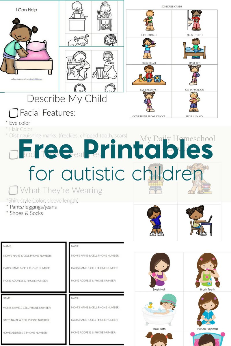Free Printable Autism Worksheets Printables