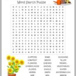 Gardening Word Search Puzzle Gardening Word Search Puzzle | Print it Free