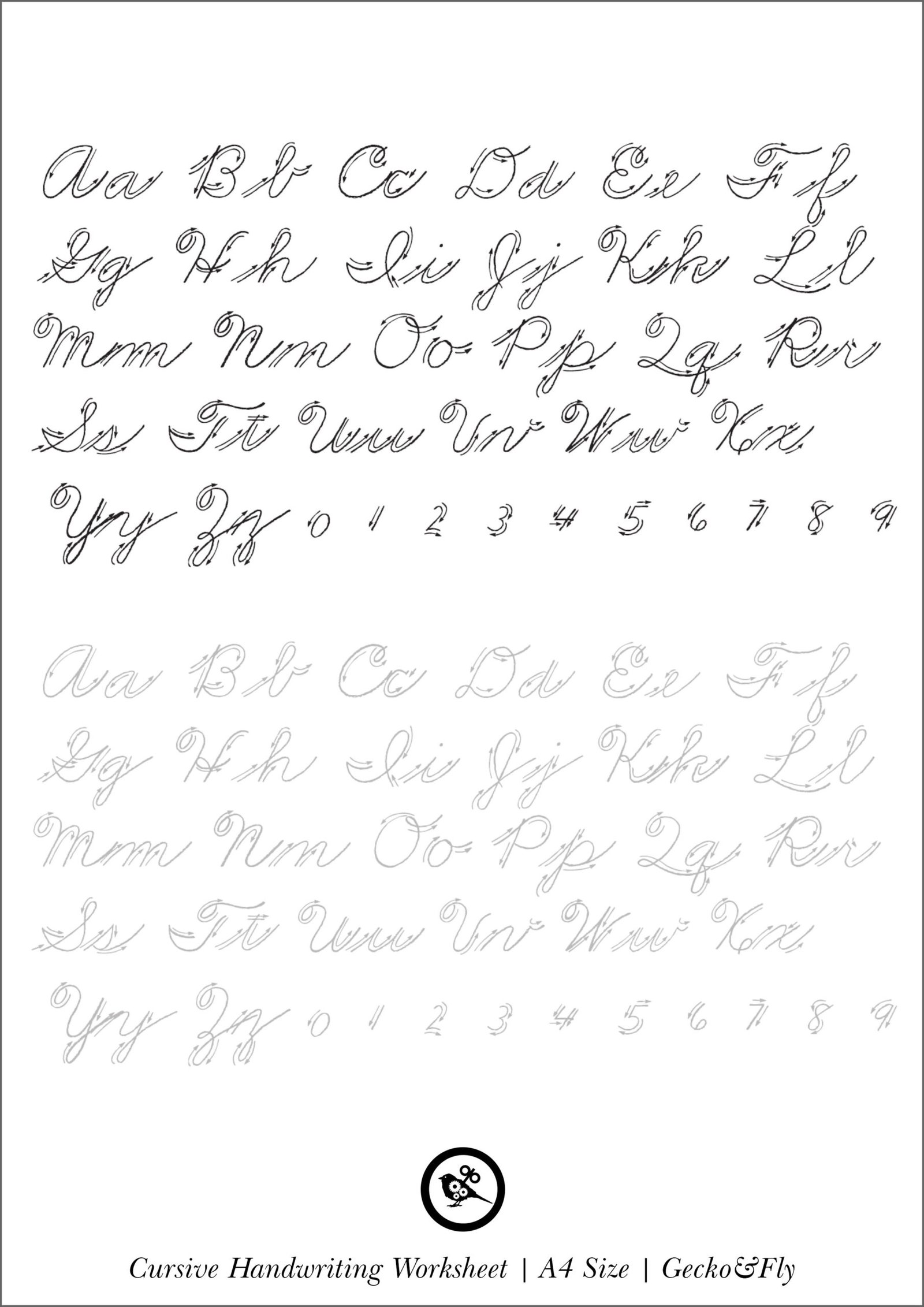 5 Printable Cursive Handwriting Worksheets For Beautiful Penmanship 5 Printable Cursive Handwriting Worksheets For Beautiful Penmanship