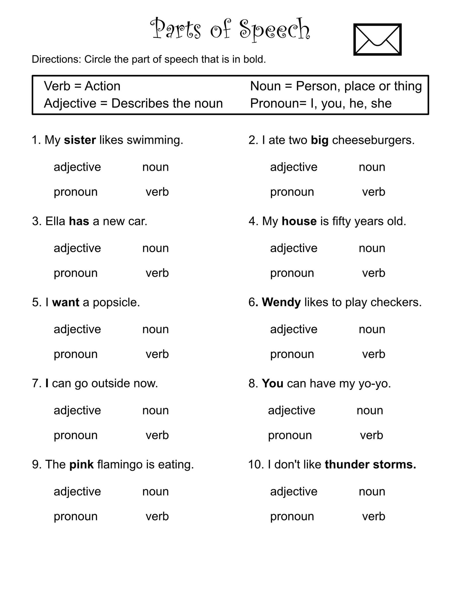 1st Through 3rd Grade-parts of Speech-worksheets-verbs-nouns-adjectives ... 1st Through 3rd Grade-parts of Speech-worksheets-verbs-nouns-adjectives ...