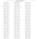 Adding Integers Worksheets Adding Integers from (-9) to (+9) (All Numbers in Parentheses) (A …