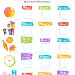 Learning about Question Words Worksheet: Free Printable PDF for Kids