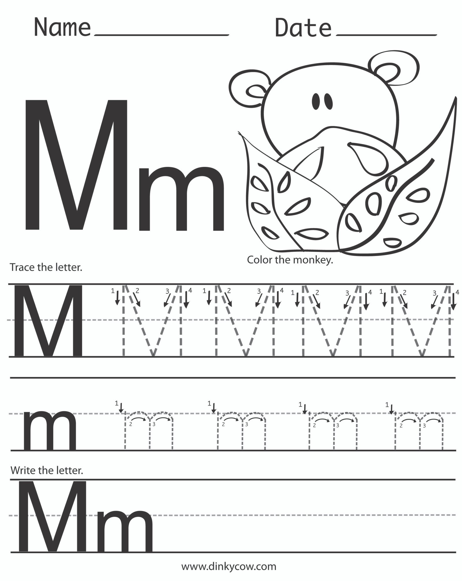 7 Best Images of Free Printable Letter M Worksheets - Preschool ...