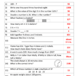 Mental Maths Worksheets Mental Math Worksheet 2nd Grade