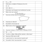 Mental Maths Test Year 4 Worksheets