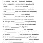 101 Printable Order of Adjectives PDF Worksheets with Answers – Grammarism