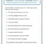 Preposition Worksheets For Class 5 Preposition Worksheets For Grade 5 With Answers – Worksheets Master