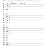 Prime Factorization Worksheets Prime Factorization Worksheet page
