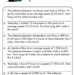 Speed Problems Worksheet #1 Answer Key