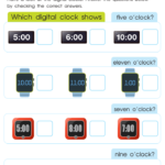 Digital Clock Worksheets Printable Digital Clock Worksheet: Telling Time by the Hour Free Printable for Kids