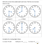 O Clock And Half Past Worksheets Telling Time Worksheets – O’clock and Half past