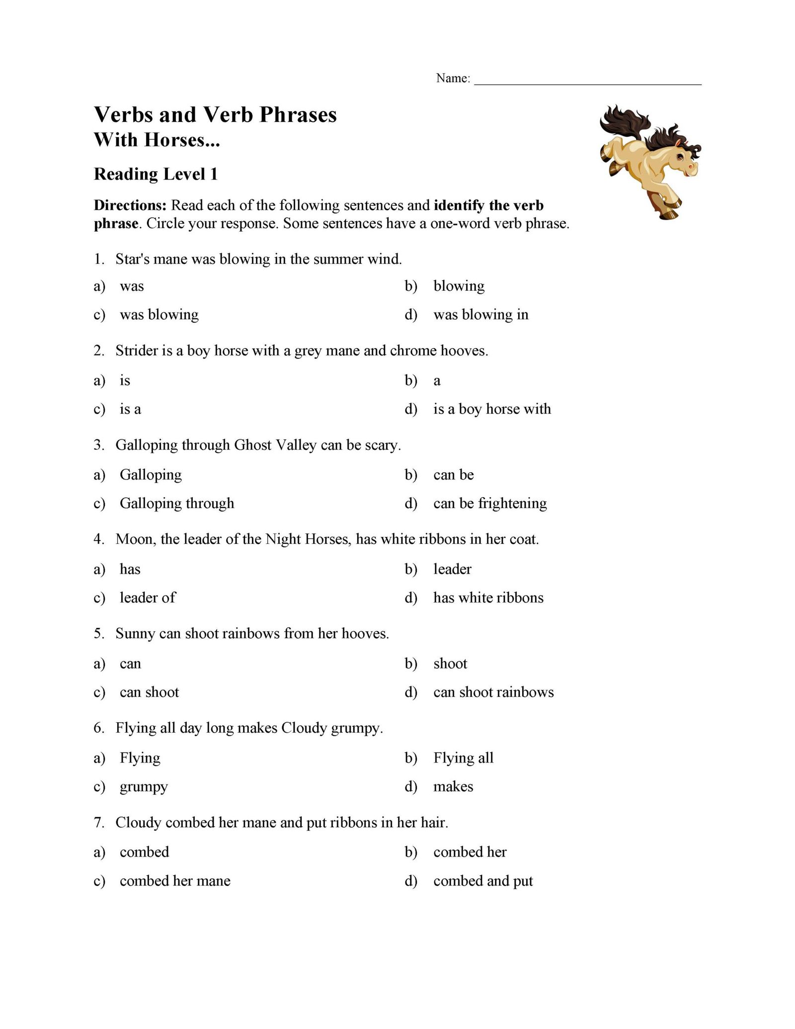 6th Grade Verb Phrase Worksheet 6th Grade Verb Phrase Worksheet